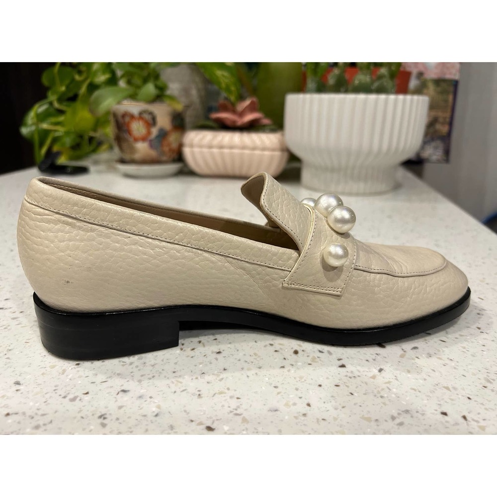 Stuart Weitzman Goldie Loafers with Pearl Embellishments - Picture 5 of 8